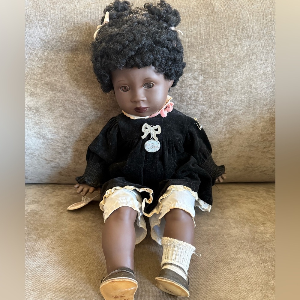 “Jonina” Colette Porcelain Black African American Doll Collectible Toy 20"